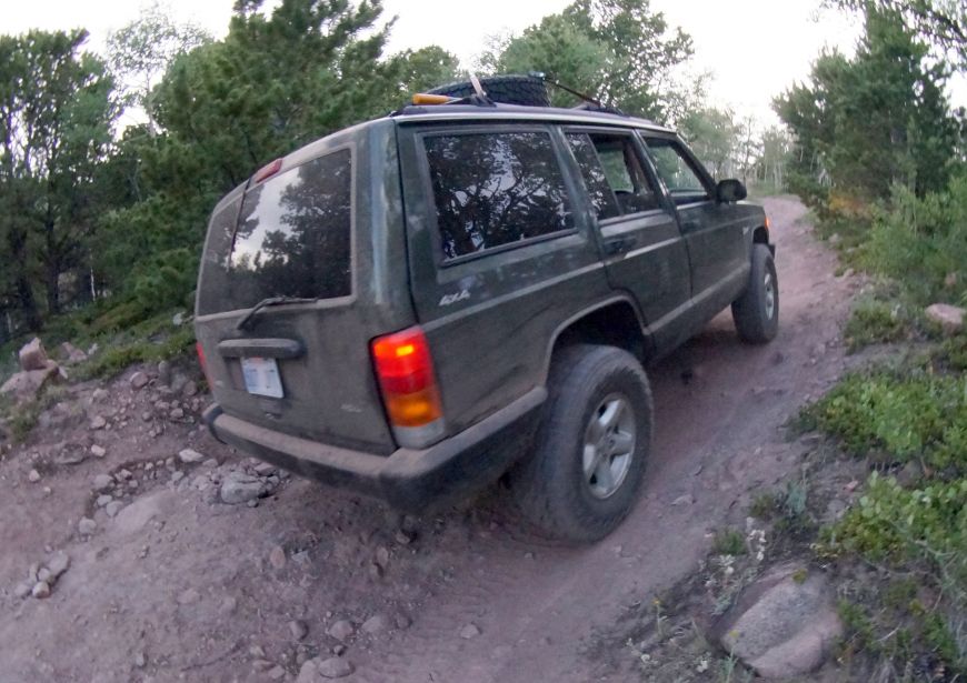 Medano Pass Great Sand Dunes Colorado primative road in a Jeep XJ Cherokee 4x4