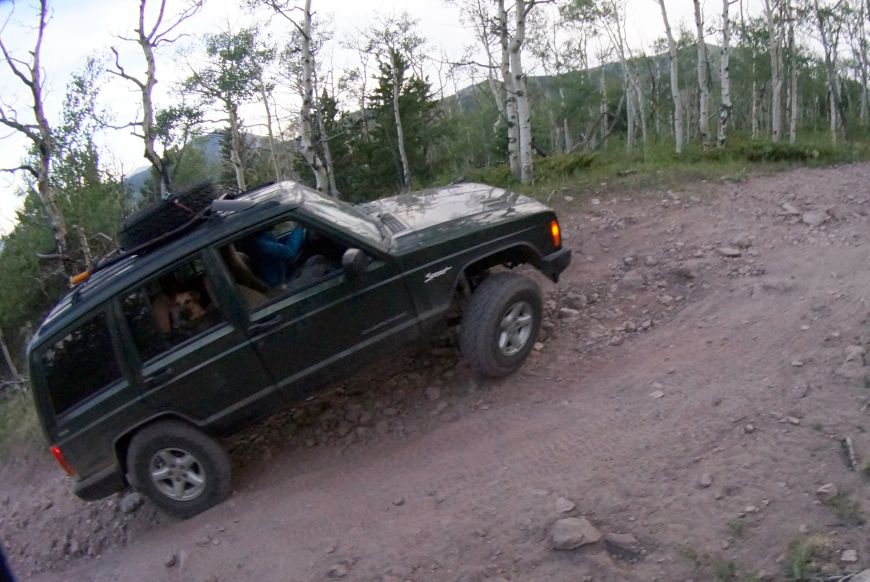 Medano Pass Great Sand Dunes Colorado primative road in a Jeep XJ Cherokee 4x4