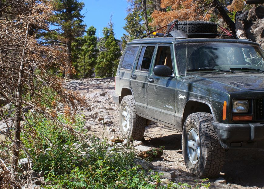 Hayden Pass 4x4 trail road in Colorado of the Sangre De Cristo mountain range