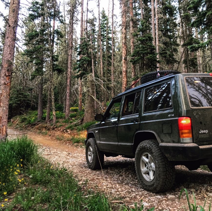 Hayden Pass 4x4 trail road in Colorado of the Sangre De Cristo mountain range