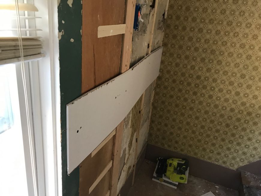 diy drywall living room old house renovation