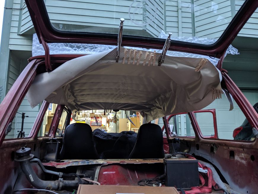 vw type 3 squareback headliner install