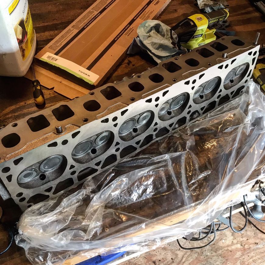 jeep cherokee 4.0l engine head rebuilt top-end restoration blown head gasket