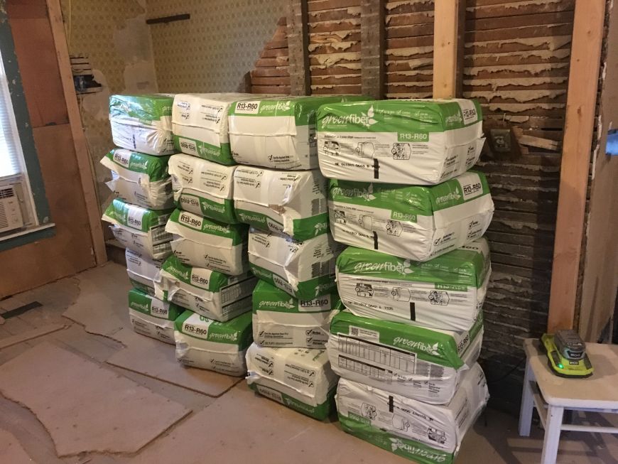 green fiber cellulose insulation loose fill blown in diy