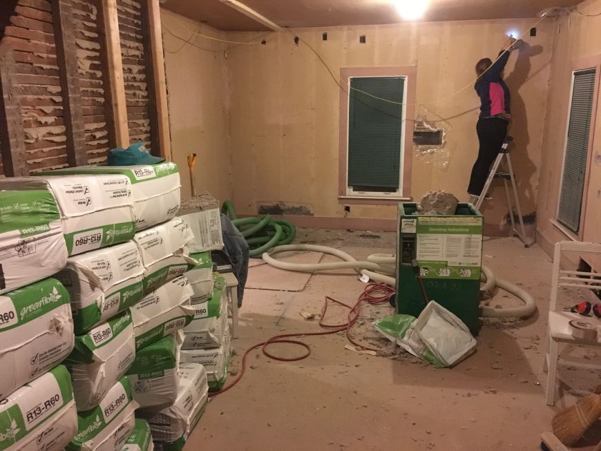 green fiber cellulose insulation loose fill blown in diy