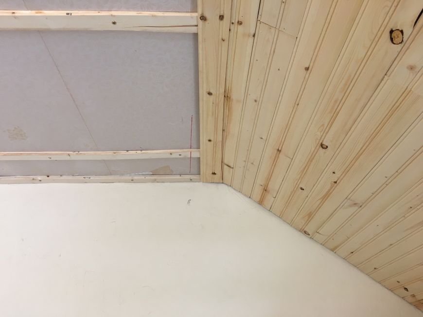 how to install pine tungue-and-groove boards paneling on ceiling