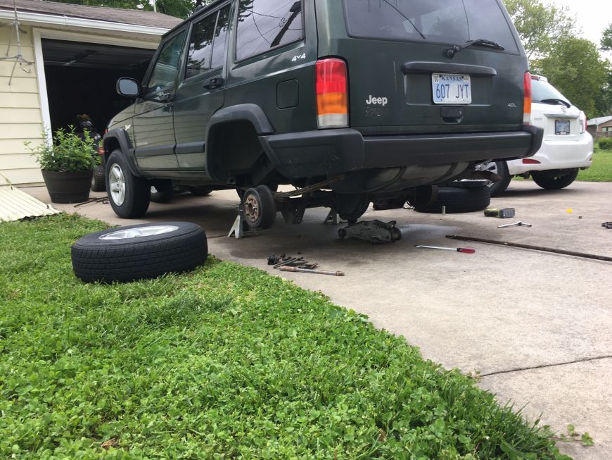 jeep cherokee XJ rear lift install