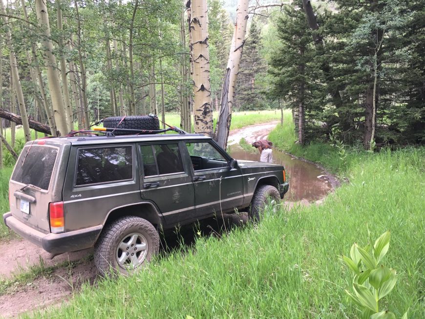 Medano Pass Great Sand Dunes Colorado primative road in a Jeep XJ Cherokee 4x4