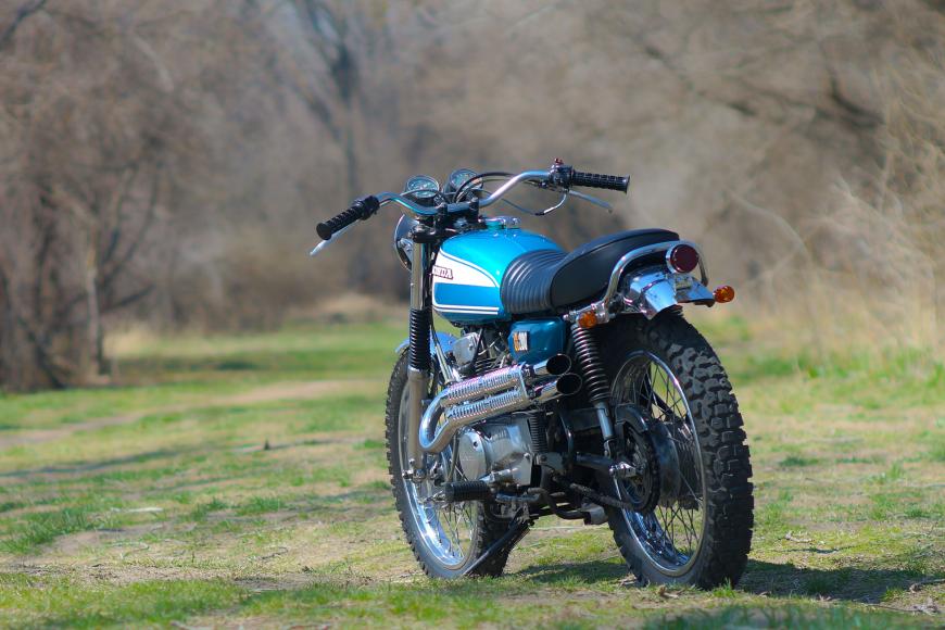 Honda CL200 custom cafe racer scrambler bratstyle tracker motorcycle 1974