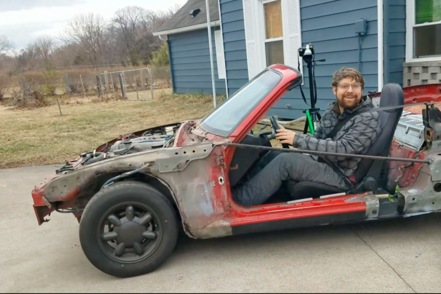 driving a stretched miata miatakart deathkart