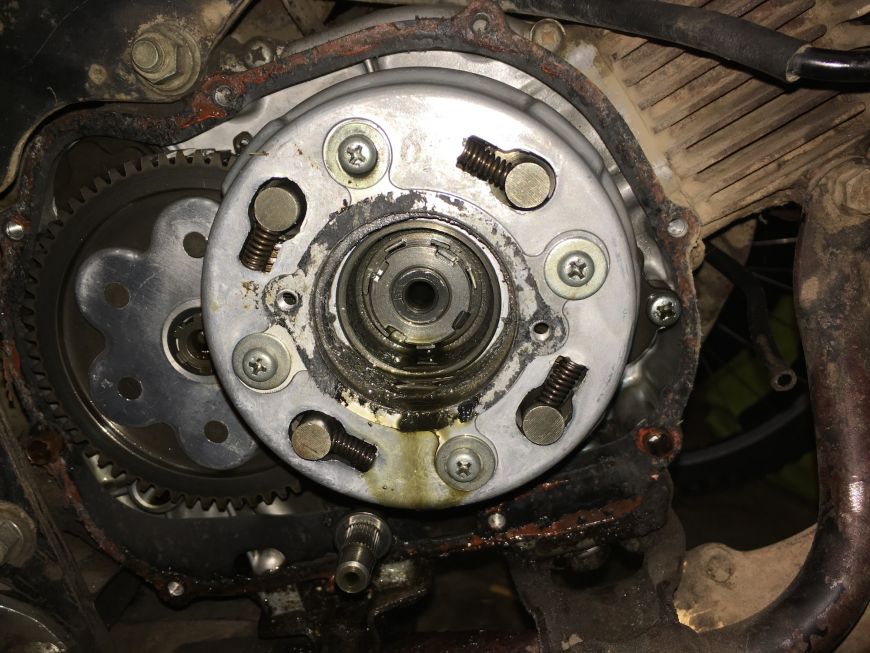 dirty clutch on honda atc90