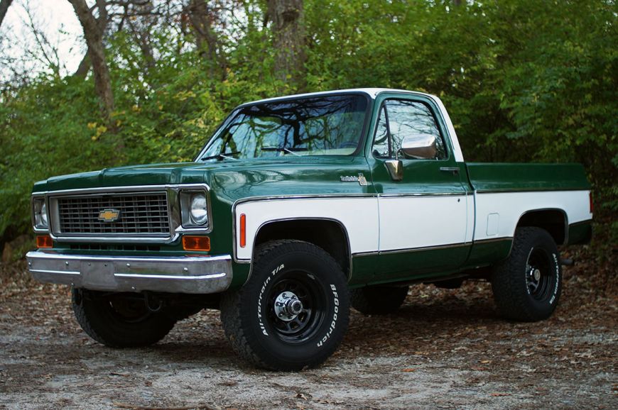 super clean 1974 1975 chevy k10 squarebody c10 4x4 chevrolet restoration restomod muscle truck