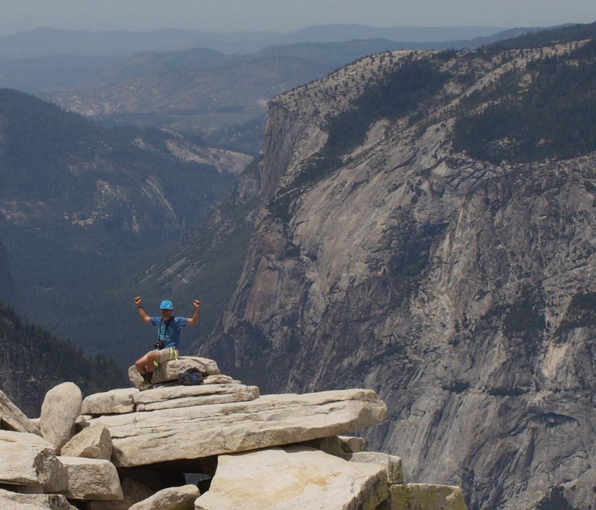 half dome in yosemite backpacking and hiking