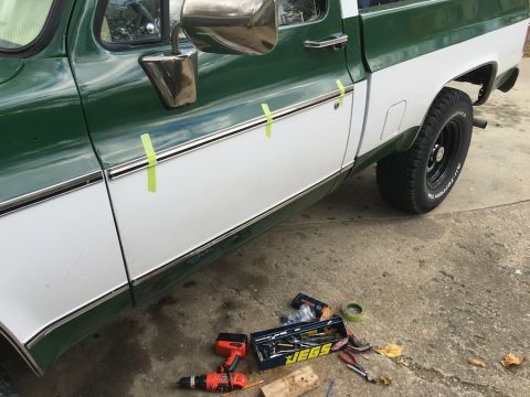 chevy c10 k10 restoration trim molding install