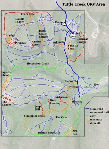 Tuttle Creek ORV offroad vehicle area map Kansas